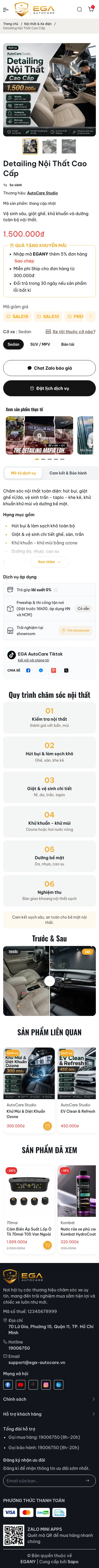 Thanh nút cố định và bộ nút liên hệ trên trang dịch vụ (điện thoại).